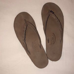 RAINBOW braided flip flops